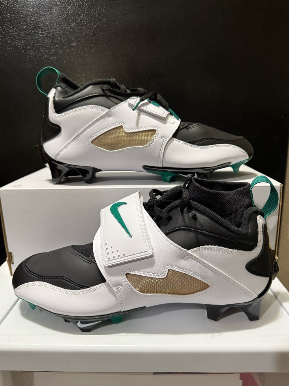 Nike Air Diamond Turf 93 TD Mystic Green Football Cleats HF5298-102 Men Sz 12.5